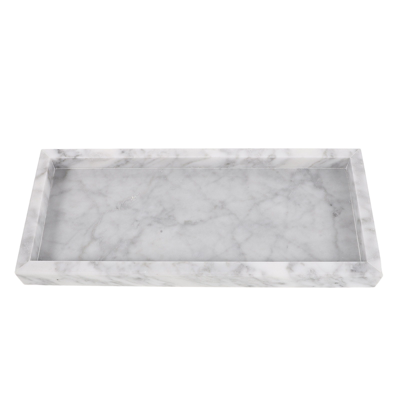 Home Bathroom Organizer - Nampan Marmer Persegi Panjang 12x5, Nampan