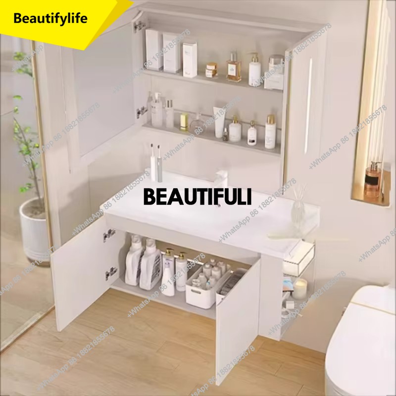 Home Bathroom Vanity Combo - Rak Penyimpanan Cermin Toilet a17, Lemari