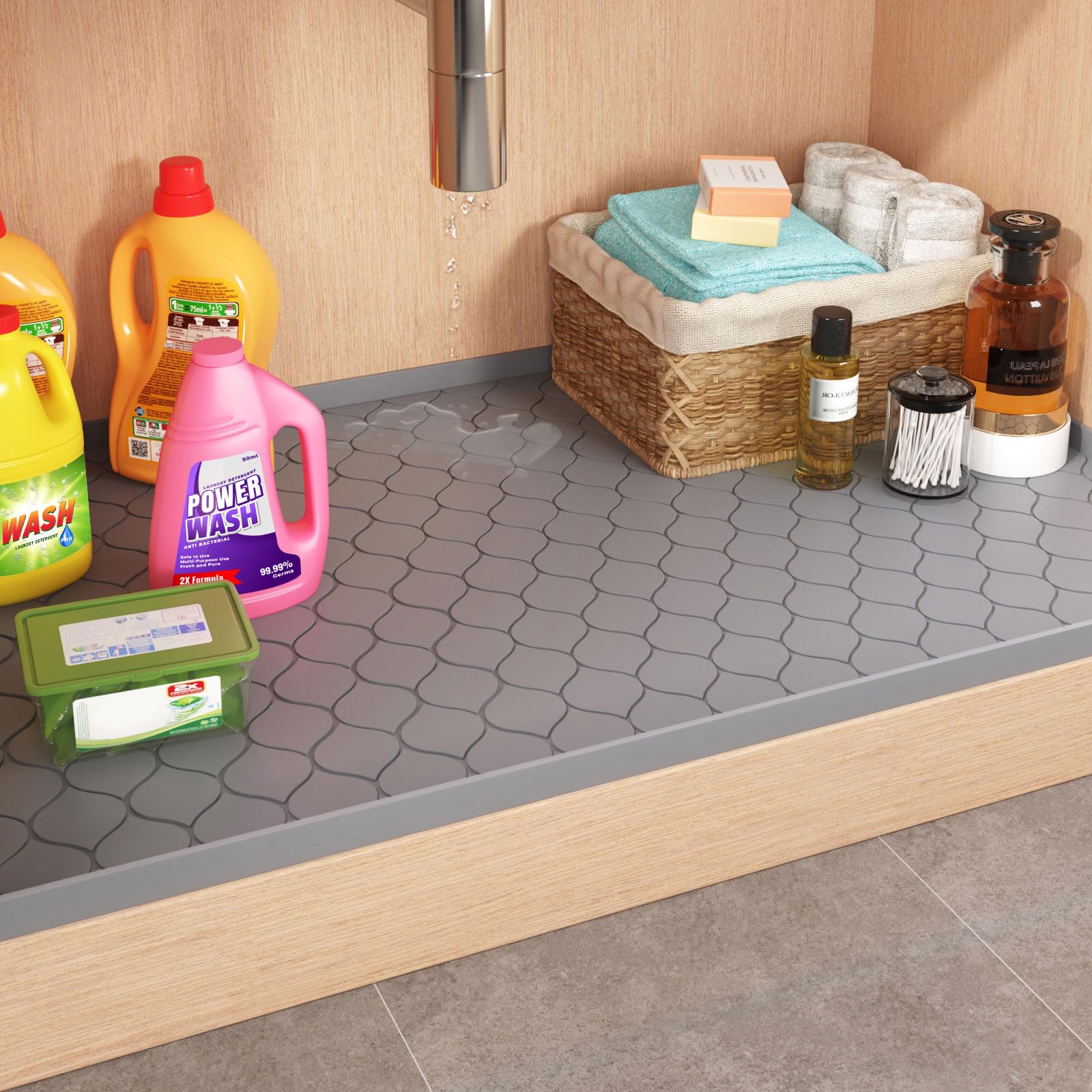 Alas Silikon di Bawah Wastafel - Home Essentials Bathroom Storage ulasan dan harga