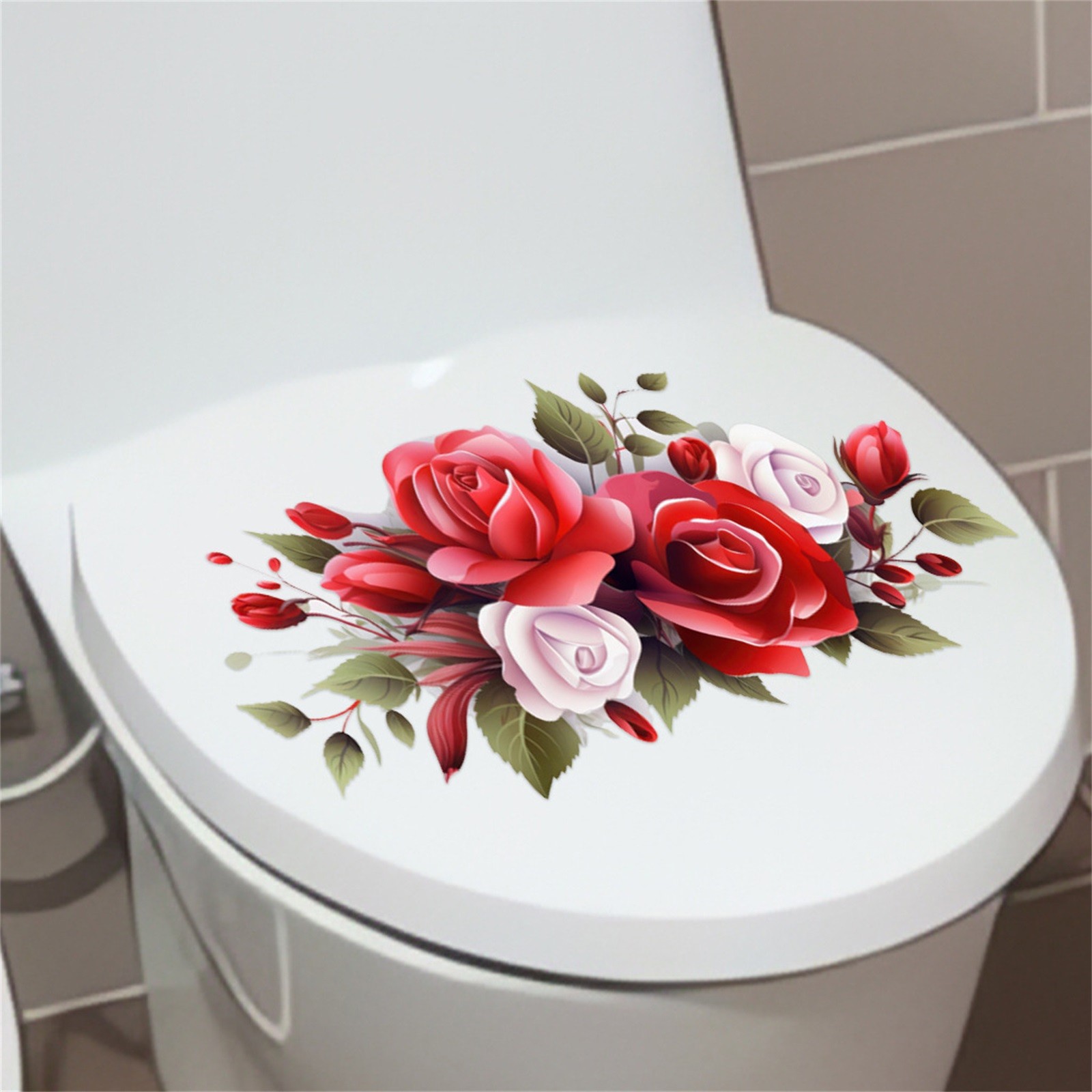 Stiker Dinding Mawar Merah Har - Home Bathroom Trends ulasan dan harga