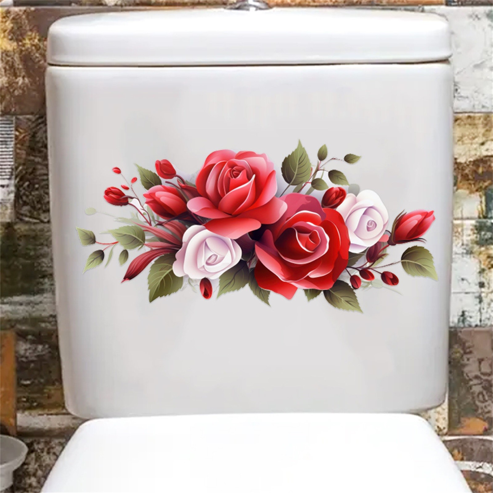 Stiker Dinding Mawar Merah Har - Home Bathroom Trends ulasan dan harga